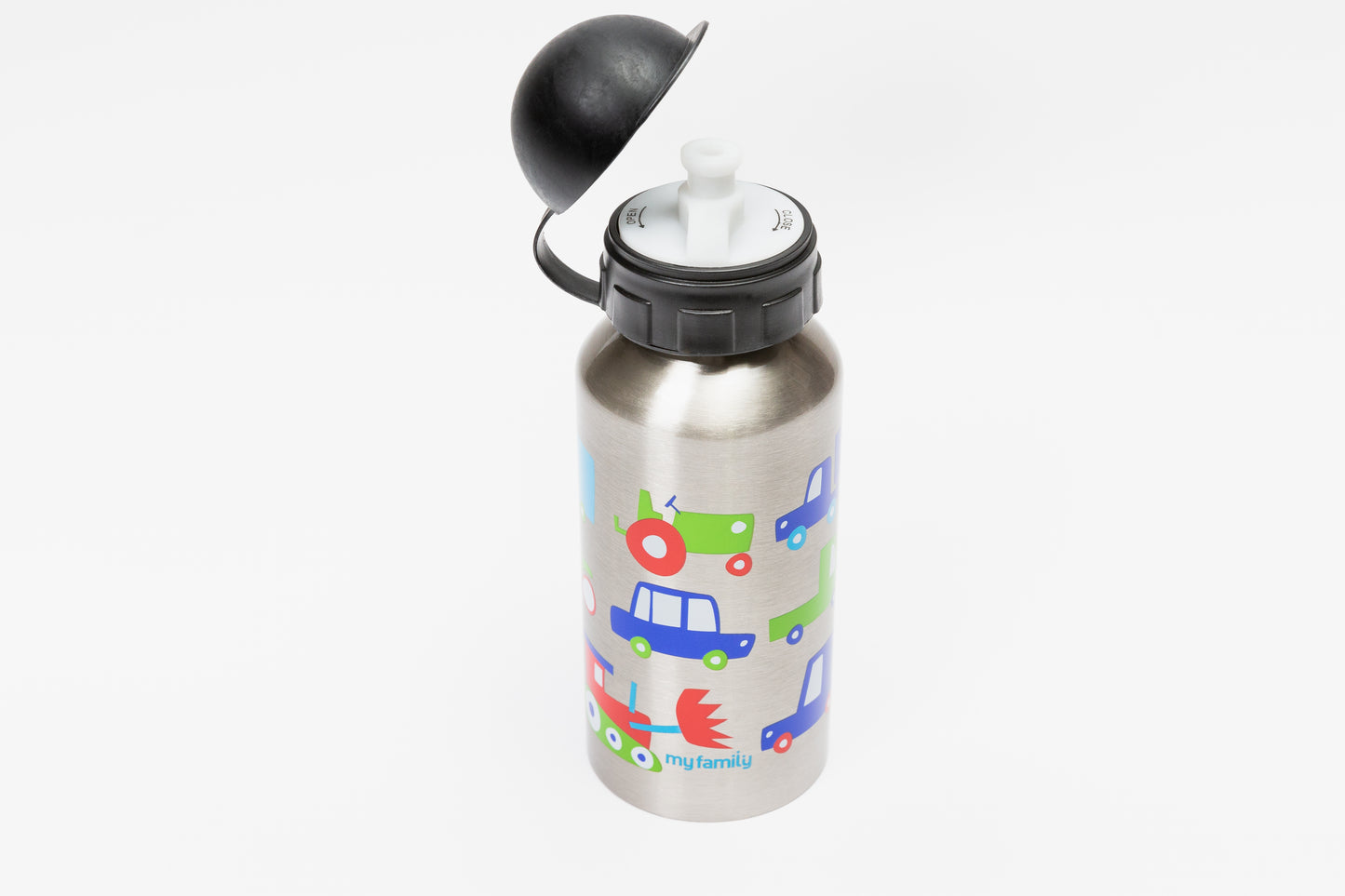 My Family 400ml Stainless Steel Drink Bottle Traffic